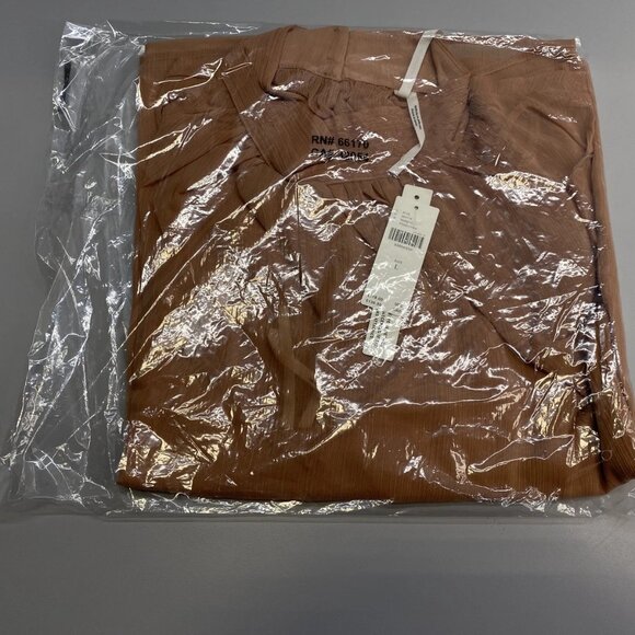 NEW ANTHROPOLOGY Women’s High-Neck Sheer Long-Sleeve Blouse – Rose Pink – Size L - Picture 3 of 13